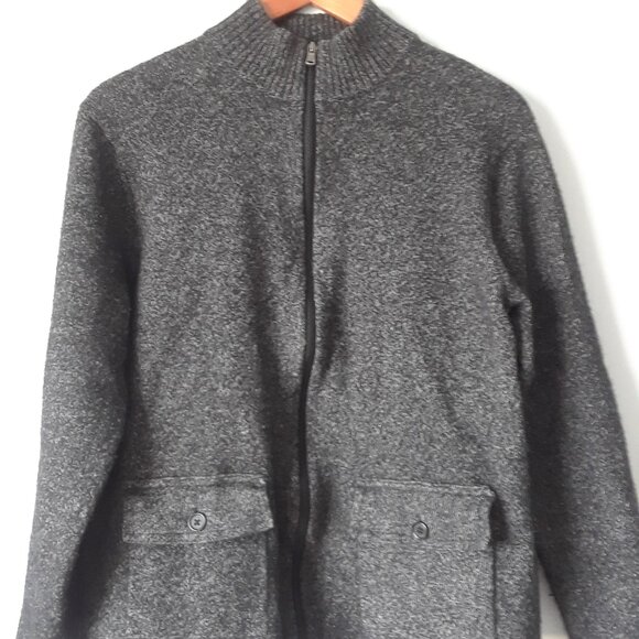 Michael Kors Wool & Cotton Zip Sweater - Picture 3 of 10